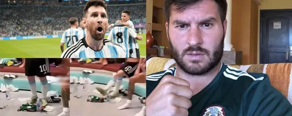 Lionel Messi es sorprendido pateando la playera de la Selección Mexicana mientras se destapa qué da André-Pierre Gignac para jugar con ella.