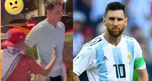 Lionel Messi le da una gran lección a Javier Hernández, quien empuja niños en lugar de firmar autógrafos.