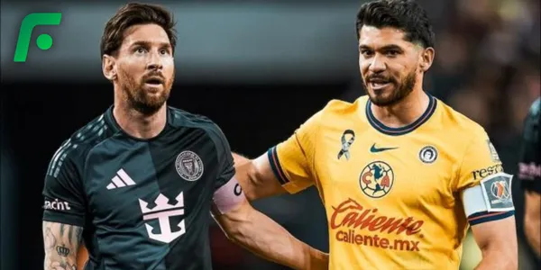 Lionel Messi y Henry Martín (Fuente: MEXSPORT)