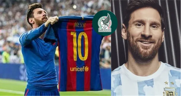 Lionel Messi y la camiseta de un jugador mexicano que se llevó, pero no fue la de Rafa Márquez, aunque eran compañeros en Barcelona.