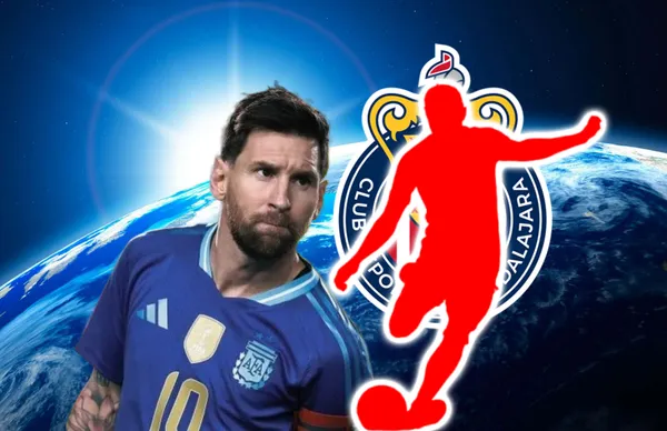 Lionel Messi y silueta de jugador/Foto Wallpapers.com