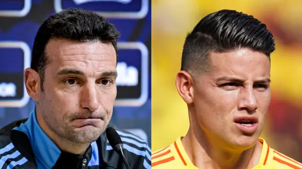 Lionel Scaloni y James Rodríguez (Foto: El País)