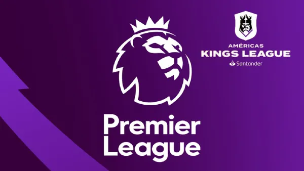Logos de la Premier League y de la Kings League Américas