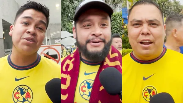 Los aficionados del Club América fuera del Estadio Ciudad de los Deportes