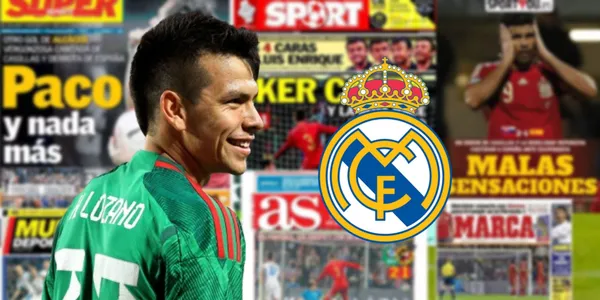 Los medios españoles reaccionan ante la foto de Hirving Lozano y Hugo Sánchez con una playera del Real Madrid