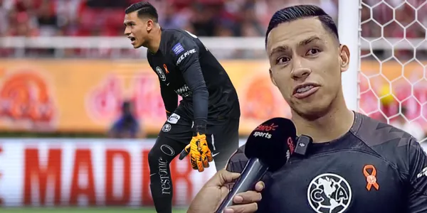 Luis Ángel Malagón durante el partido entre Chivas vs. América / Foto: Getty Images