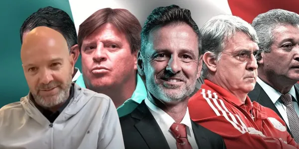 Luis García junto a los entrenadores que han pasado por el Tri / FOTO Claro Sport