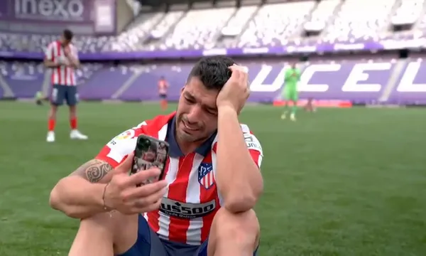 Luis Suárez festeja con su familia, por medio de video llamada el título (Fuente: Depor)