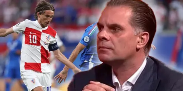 Luka Modrić durante el cotejo de Croacia ante Italia (Fuente: RPCTV)