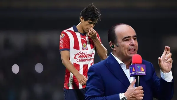 Macías en un partido de Chivas y David Medrano