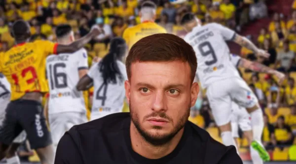 Martín Anselmi durante la final de ida del Torneo Clausura 2024