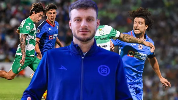 Martín Anselmi y el jugador al que le reclamó tras la derrota ante Santos Laguna