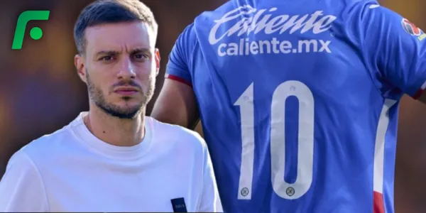 Martín Anselmi y jugador 10 de Cruz Azul (Fuente: MEXSPORT)