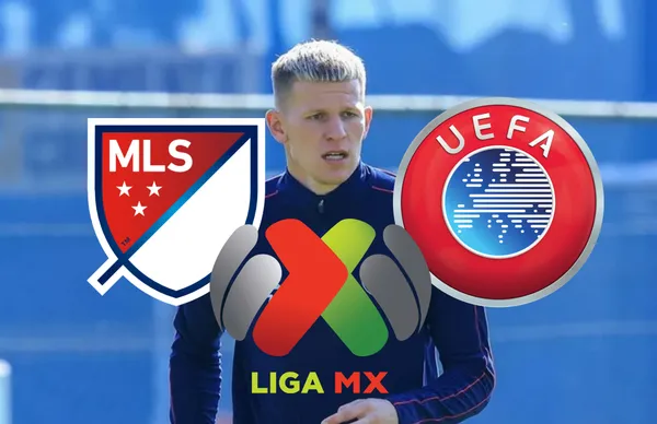 Mateusz Bogusz y logos de MLS, UEFA y Liga MX/Foto Imago 7.