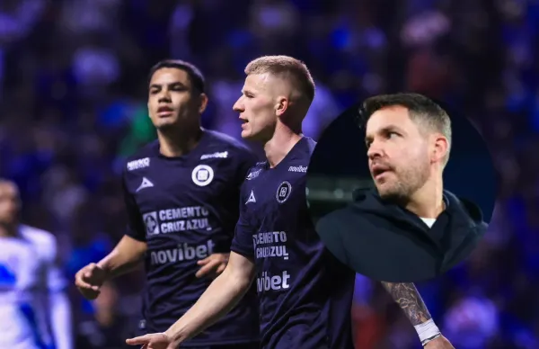 Mateusz Bogusz y Nicolás Larcamón/ Foto Cruz Azul.