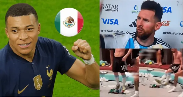 Messi se siente campeón y con actitudes, como patear la camiseta de México, pues lo demostró. Mbappé por su parte le da una lección.