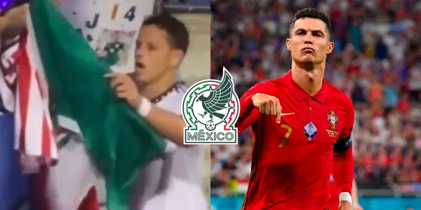 Mientras Javier Hernández tira la bandera de México al piso, conoce lo que hizo CR7 con ella.