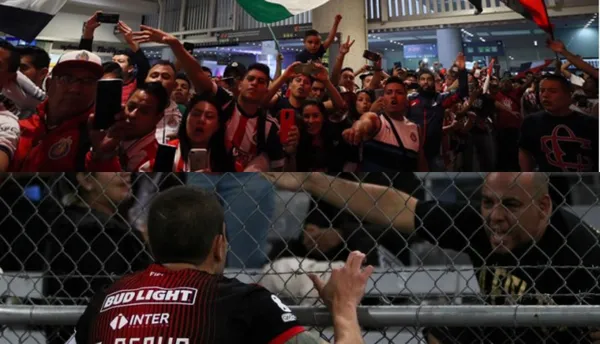 Mientras que hinchas de Chivas arreglan aeropuerto de CDMX