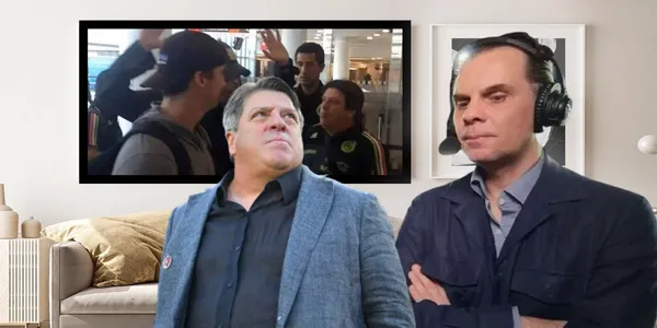 Miguel Herrera durante la discusión con Christian Martinoli