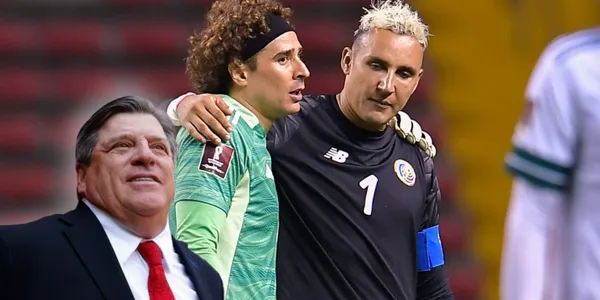 Miguel Herrera, Guillermo Ochoa y Keylor Navas (Fuente: MEXSPORT)