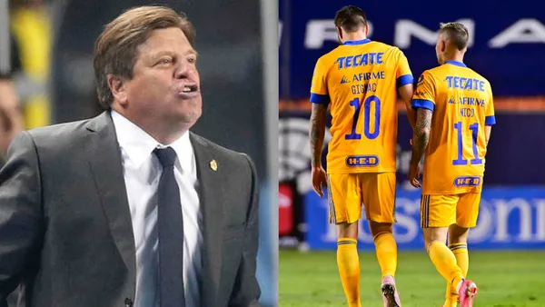 Miguel Herrera se molestó con Nicolás López tras fallar dos jugadas claras de gol. El piojo también reclamó a otro jugador