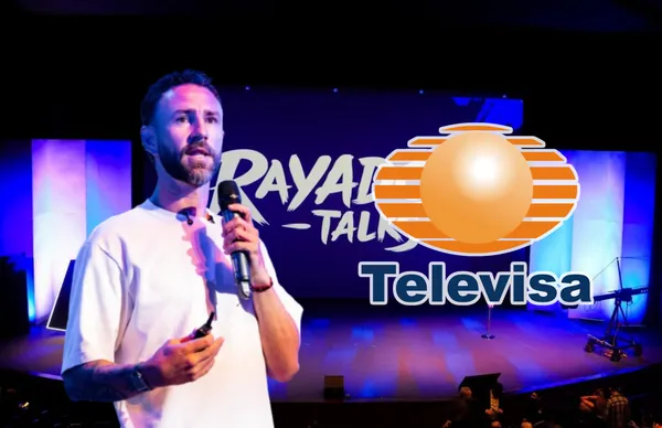 Miguel Layún y logo de Televisa/ Foto Rayado.