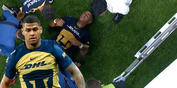 Mira la salida de José Caicedo al minuto 28 del América vs Pumas y esto se sabe de su lesión
