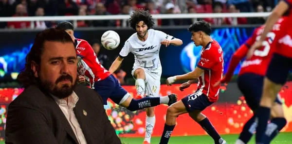 Mira lo que hizo Amaury Vergara al ver que Chivas es goleado ante Pumas en el Estadio Olímpico Universitario