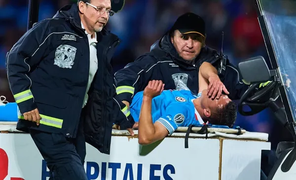 Montaño sale lesionado del partido Cruz Azul vs León (Fuente: Mexsports)