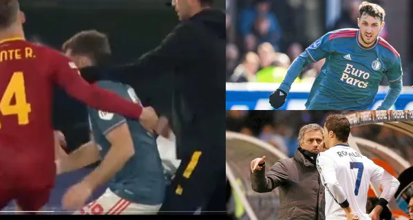 Mourinho en el centro de la polémica tras la acción con la que se tuvo que frenar a Santiago Giménez quien iba por la pelota.