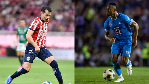 Mozo y Ditta, defensas de Chivas y Cruz Azul. | Foto: Mex Sport