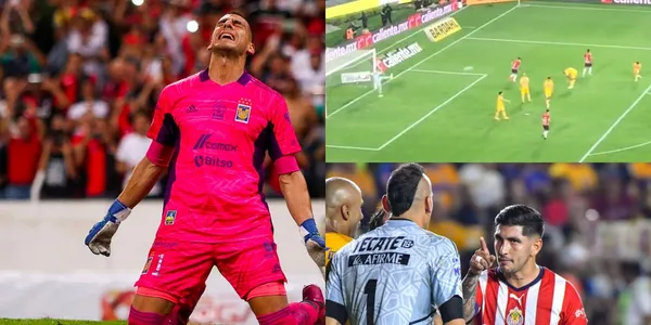 Nahuel Guzmán le soltó un balonazo al capitán de Chivas, el arquero de Tigres tendría una sanción
