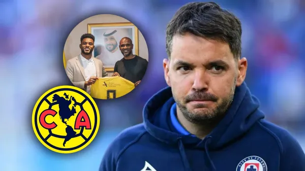 Nicolás Larcamón dirigiendo Cruz Azul