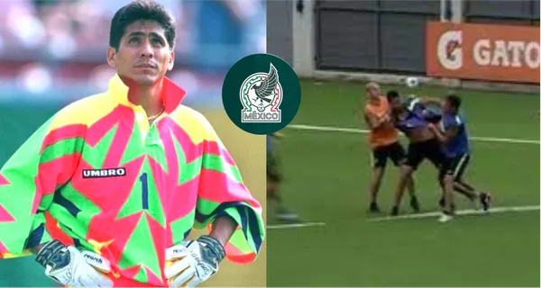 No soportaba a Jorge Campos y en pleno mundial, quiso arreglar su problema personal con los golpes.