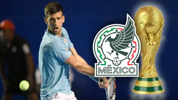 Novak Djokovic disputanto un torneo de tenis