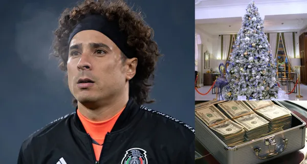 Ochoa y un árbol de navidad de lujo, grande y que tiene un costo importante en el mercado, a diferencia de cómo vive la navidad la nueva estrella del Tri.