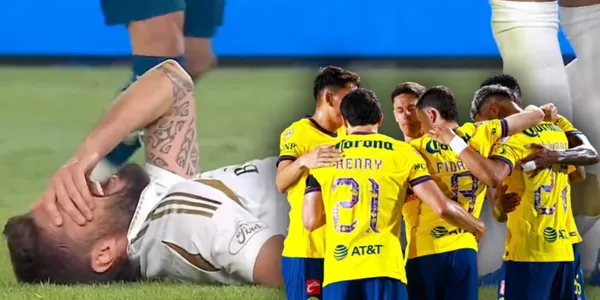 Olivier Giroud y jugadores del América (Fuente: TUDN / MEXSPORT)