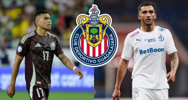 Orbelín Pineda y Luis Chávez salen del campo de juego (Fuente: La Razón)