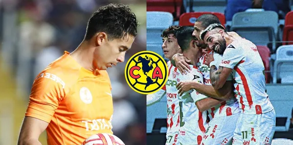 Óscar Jiménez no pudo hacer mucho vs Necaxa y recibió tres goles en el segundo partido amistoso del América en esta pretemporada.