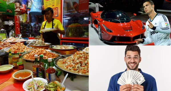 Pedía comida en un mercado, ahora tiene mucho dinero y tiene el Ferrari de Cristiano Ronaldo.
