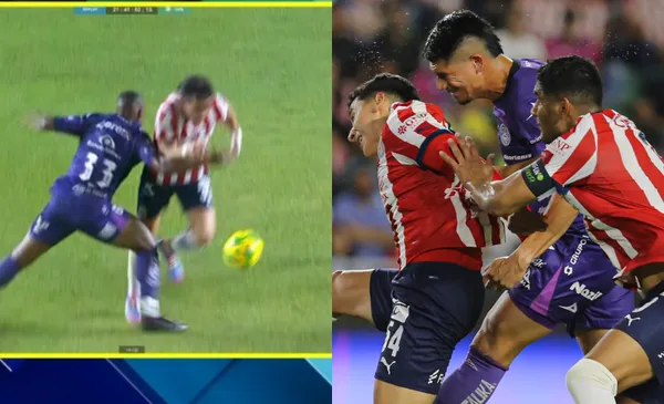 Penal pitado por el VAR a favor de Chivas (Fuente: TUDN USA y Mexsports)