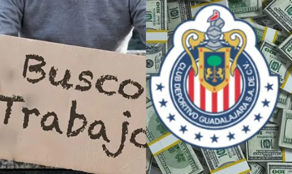 Peresona sostiene un cartel, a la derecha, dinero y escudo de las Chivas (Fuente: Free Pick y El Financiero)