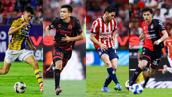 Play In al momento. | Fotos: X oficial de @AtletideSanLuis @Xolos @Chivas @AtlasFC