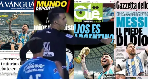 Portadas de medios grandes de España, Argentina e Italia (Fuente: La Vanguardia)