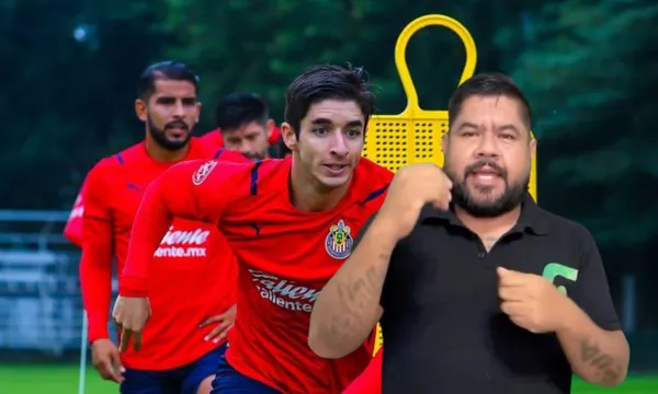 Práctica de Chivas de Guadalajara, con el Cone Brizuela corriendo (Fuente: Chivas)