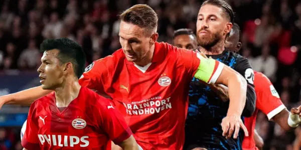 PSV iguala el marcador 2 a 2 ante el Sevilla gracias a un centro de Hirving Lozano