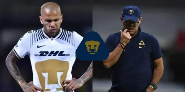 Pumas no piensa cambiar de DT y lo que haría Dani Alves al respecto