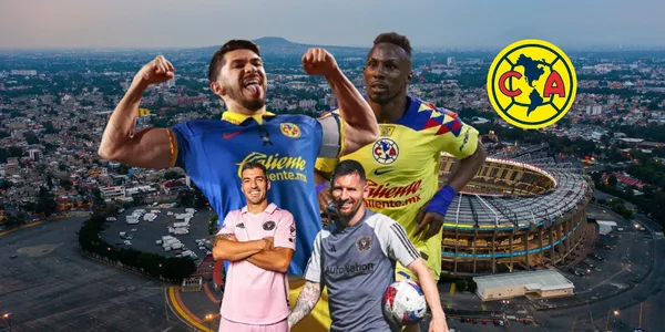 Quiñones, Martín, Messi y Suárez en el Azteca
