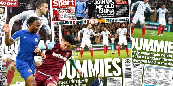 Raheem Sterling y Edson Álvarez en un Chelsea vs West Ham / FOTO infobae