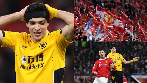 Raúl Jiménez lo dio todo ante el Manchester United y la afición en Old Trafford tuvo una extraña reacción